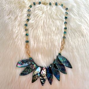 Solsan Blue Iridescent Infinite Necklace - Gold